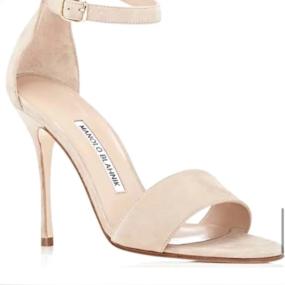 NIB ✨ Manolo Blahnik Tres 105 Sandal in Asiago Suede